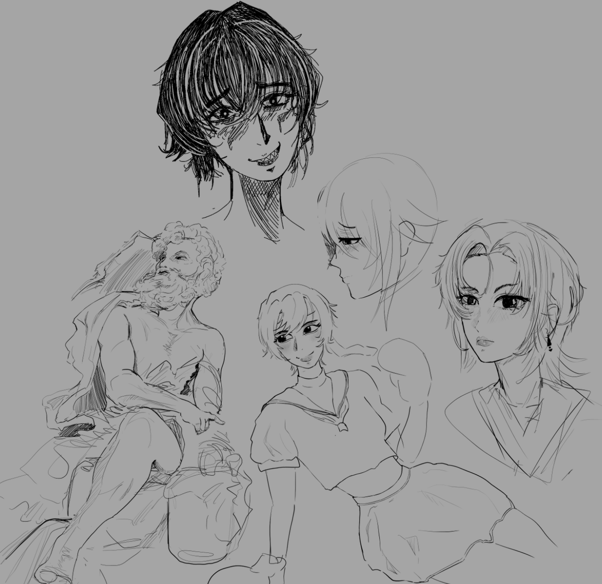TurnipMangoMilk's tweet photo. Todays sketches https://t.co/B2dLTs2FTt
