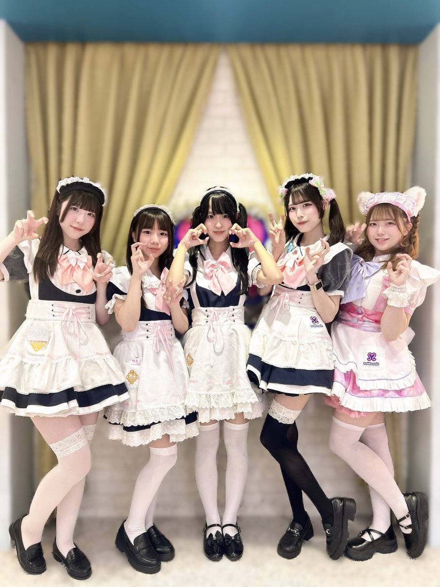 osu_maidreamin's tweet photo. 大須招き猫前店開国しました🏰🩷🩵

今日はふゆちゃんハピネス制服授与式🎀
研修を終えて1人前のメイドちゃんにレベルアップします♡

ぜひハピネス制服になる瞬間を見に来てください🎉

授与式は13時からです✨
たくさんのご入国待ってるにゃん🐈

はむた♡ねる♡ふゆ♡たいむ♡もえの https://t.co/lxWSTr2R1G