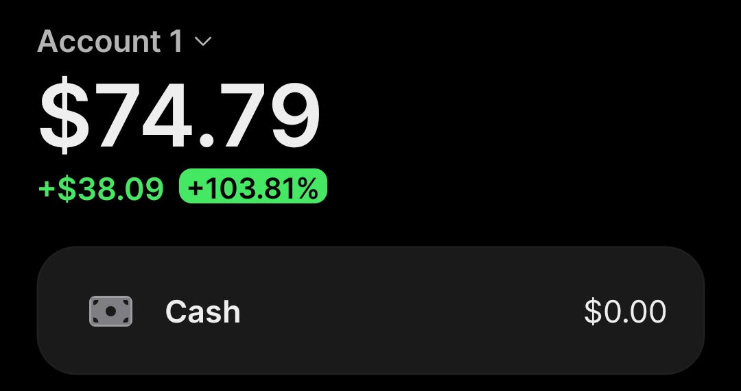wtfpoiiison's tweet photo. My $20 ANSEM turned into $74 

Profit is profit, but now the real question is  secure gains or let it ride? https://t.co/6KtKx860sI