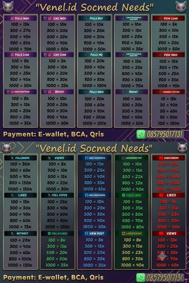 balerifna's tweet photo. Jam istirahat adalah waktu terbaik orang buat belanja, asal akun tokomu gak kelihatan kayak akun mati. Fix your metrics first.
t.jual jasa growth folls followers view like share ig Instagram story FYP komen TikTok shopee yt YouTube subs subscriber x poll vote Facebook https://t.co/P0dkgnAwkj