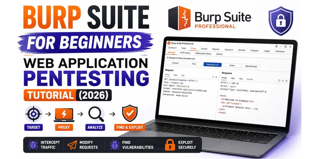 HOCupdate's tweet photo. Burp Suite for Beginners: Web Application Pentesting Tutorial (2026)
https://t.co/QkYlR6walR 

#infosec #security #burpsuite #pentesting https://t.co/DpnJFw4zhy