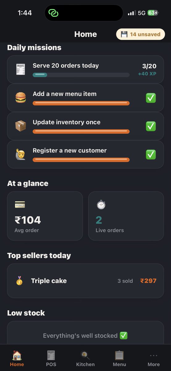 drifts_ai's tweet photo. I built a full restaurant POS app for Indian 
dhabas and food stalls.

0 investors. 0 team. Just me and months of work.

Today I'm giving 99 people lifetime access for ₹3,499.

After that the price goes up. Forever.

Here's why I built it 🧵 https://t.co/hpUL7TPeHB