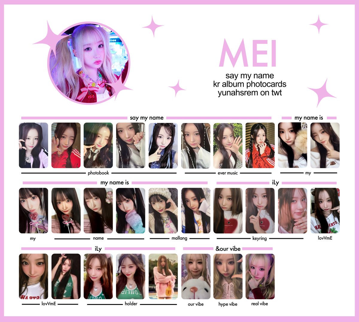 yunahsrem's tweet photo. say my name 세이마이네임 photocard 포토카드 template
-- all albums

hd: https://t.co/XvNcxzcW0N

hitomi 히토미 shuie 슈이 mei 메이 kanny 카니 soha 소하 dohee 도희 junhwi 준휘 seungjoo 승주 https://t.co/vjBt1GlXgH