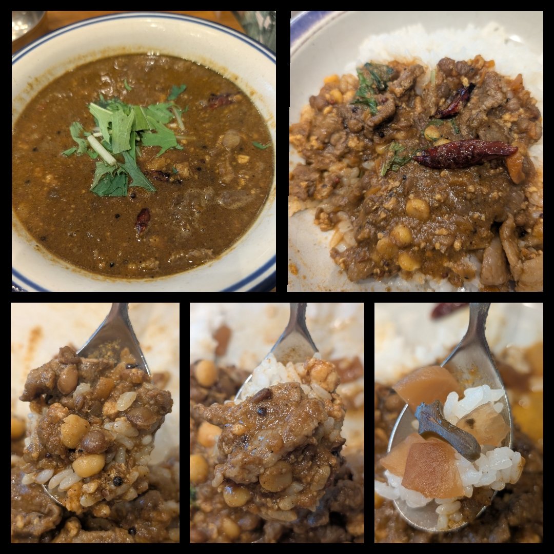 txdqmKT8BXypRuW's tweet photo. 『エチオピア カリーキッチン 御茶ノ水ソラシティ店』
25℃曇りの本日は、ラム豆カリーの20辛を。
サービスで提供されたほくほくの馬鈴薯にマーガリンをのせ食べながら待つと、カリー&amp;ライス別皿が到着。
福神漬を添えた、ラム&amp;豆の旨味が溶け込んだシャープな辛さのシャバシャバカリーは、実に美味。 https://t.co/zanbHHlPBA