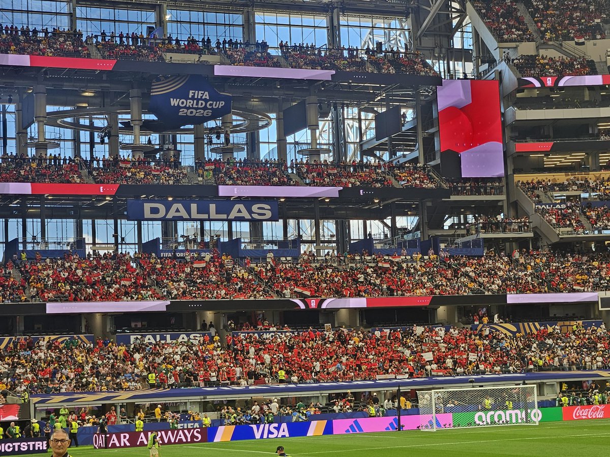 KT23Sports's tweet photo. @OwenNewkirk Owen, I was there today too!!! Its me Caotk!!!! That was an incredible game!!! #Egypt #Australia #RoundOf32 #FIFAWorldCup202 https://t.co/Yc5jvUmCus
