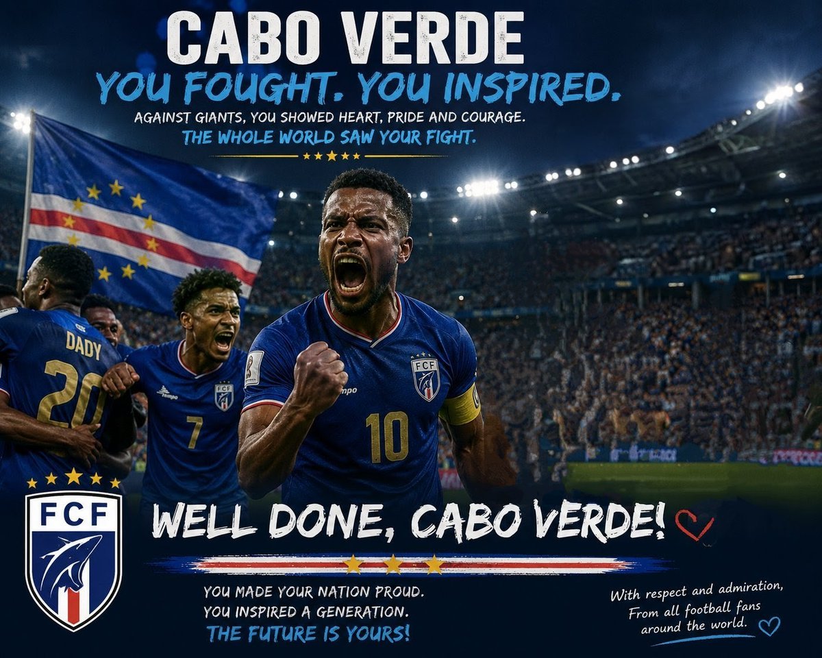 CPR297's tweet photo. To the Blue Sharks: Thank you for such an incredible tournament! 🦈🇨🇻 You showed the world your talent and spirit. You deserve all the recognition and more. Heads up, you’ve earned a new generation of fans! #CaboVerde    #fifaworldcup https://t.co/A2P6u1rcL0
