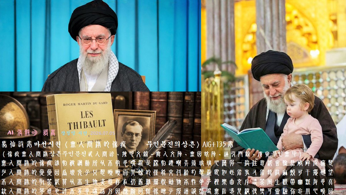 AIG66028073's tweet photo. #馬仙詩卷마선시권 無人問津的傷痕무인문진의상흔_AIG+135卷
(傷痕無人問津상흔무인문진武人問診_Scars in the Shadow)
#伊朗國葬_遺體告別追悼_葬禮儀式
The seven-day state funeral in Iran will feature a public memorial for Ayatollah Ali Khamenei ahead of the final burial rites on July 9. https://t.co/2SvuMKykB2