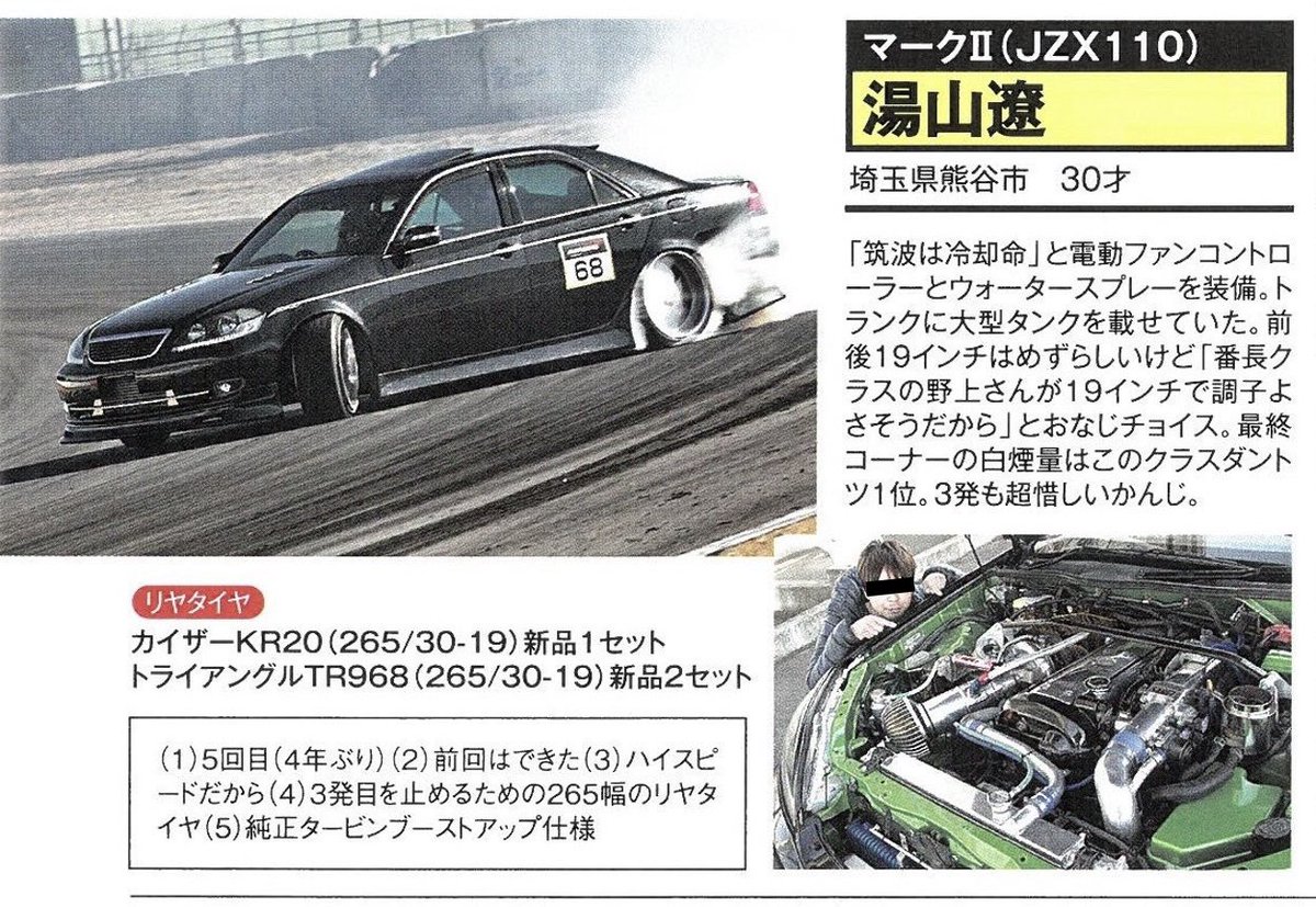 110_factory_'s tweet photo. （2018年)🚗💨 JZX110 ~ 4速全開♪、3回振動～できるかな、三拍子？つくばラバーズ🏁💕 （個人スキャン）📚: ドリフト天国, (2018年2月). https://t.co/U7jEemBTdM