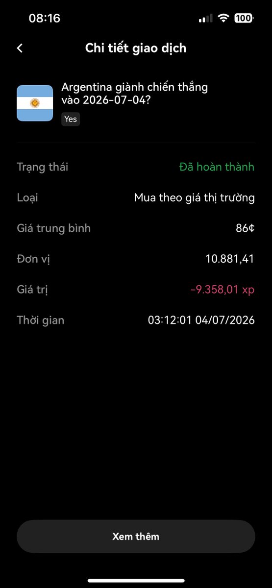 HNIW30's tweet photo. All in tất tay vào M10 và cái kết...😭

Tối qua xem xong trận Úc mệt quá lăn ra ngủ. Sáng nay hớn hở mở máy định "húp trọn" pool trận Argentina - Cabo Verde và nhận ra cuộc đời không như là mơ.

Nhìn con số âm Xp mà thấy đây đúng là sai lầm đi vào lòng đất. Có ai chung cảnh ngộ không?📉💸

Anh 7 (CR7) đã mang đến cho tôi 9k XP và anh 10 (M10) là người mang nó đi 🤬

#Argentina  #caboverde #Messi #Ronaldo #OKX
