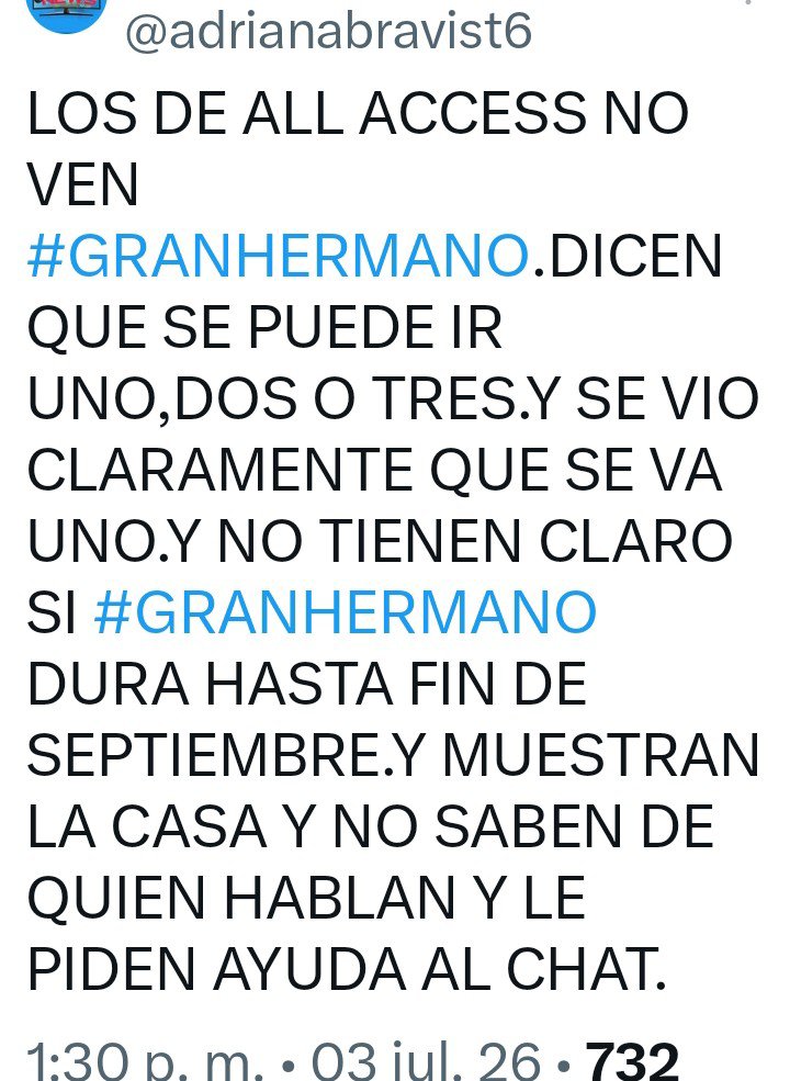 2020Stellamaris's tweet photo. #GranHermanoGeneraciónDorada #Granhermano #Allaccess #streams #Telefe #DGO. https://t.co/6BRRsIyLR7