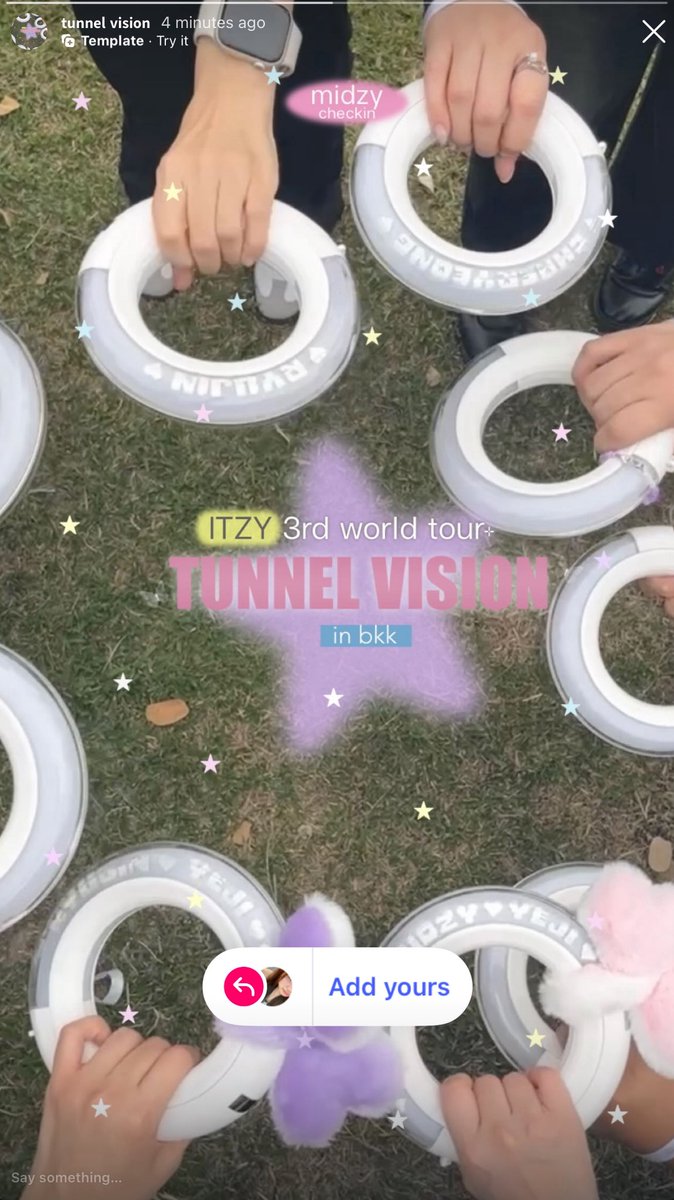 itzmeyuna_'s tweet photo. แปะเทมเพลต add yours ไว้แล้วน้า จิ้มหน้าไฮไลท์ tunnel vision ได้เลอออ มาแปะแต่เช้ามาก 😻🫶🏻 มาจู้ ๆๆ มาเล่นกัน ๆๆ ได้ พร้อมไปคอนแล้ว 🫡

🪼 ; https://t.co/vCF7EwblkM

#ITZY_TUNNELVISION_BKK #itzy #midzy https://t.co/Fnc4GyrZ2T