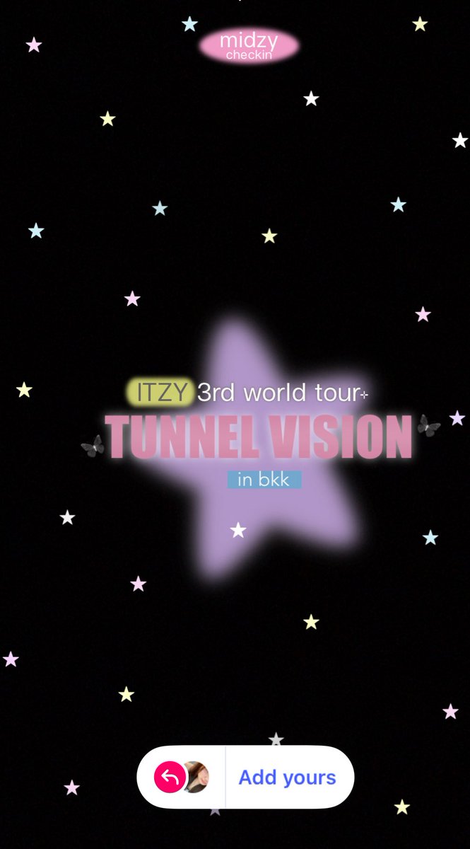 itzmeyuna_'s tweet photo. แปะเทมเพลต add yours ไว้แล้วน้า จิ้มหน้าไฮไลท์ tunnel vision ได้เลอออ มาแปะแต่เช้ามาก 😻🫶🏻 มาจู้ ๆๆ มาเล่นกัน ๆๆ ได้ พร้อมไปคอนแล้ว 🫡

🪼 ; https://t.co/vCF7EwblkM

#ITZY_TUNNELVISION_BKK #itzy #midzy https://t.co/Fnc4GyrZ2T