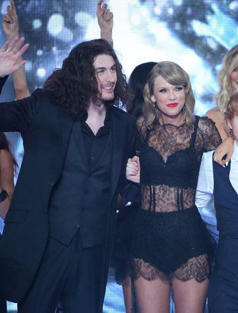 wastelandmary's tweet photo. why wasn’t hozier invited to taylor’s wedding after they hid in that bathroom together that one time https://t.co/f7bJEM0RTS