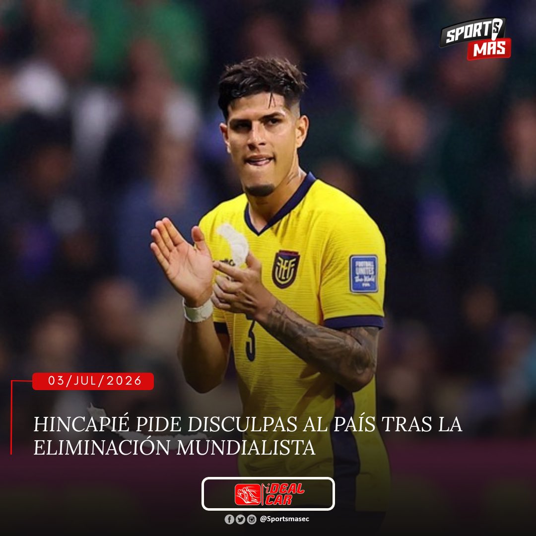 Sportsmas_ec's tweet photo. #Selección | Hincapié: “Lo siento, Ecuador”

Piero Hincapié se pronunció tras la eliminación de Ecuador en la Copa del Mundo con un mensaje dirigido a la afición. https://t.co/KZs5dSKfJU