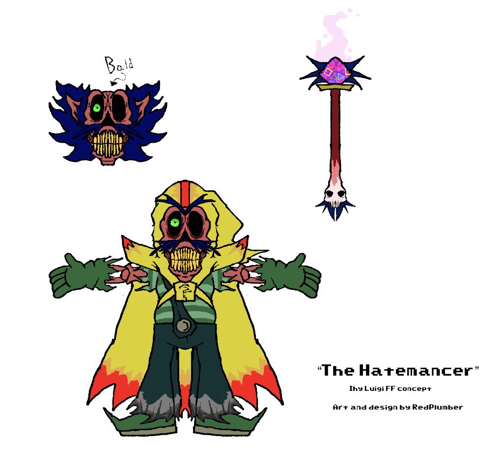 TurtleStomper82's tweet photo. IHY concept for FaucetFreaks 

His staff can summon minions like the drowned Marios and the eyeless boos

#FAUCETFREAKS #supermario https://t.co/vqG7ow1HSX