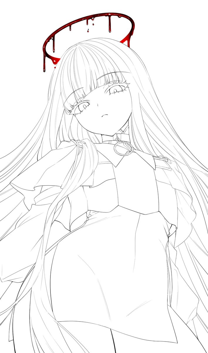 Veil_Error's tweet photo. #wip 線画楽しかった〜〜塗りがんばる〜〜〜 https://t.co/KvD9muKIjC