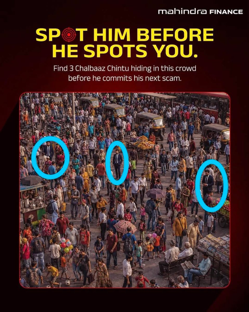 eramit_ranjan's tweet photo. @MahindraFin Spotted All 3 Chalbaaz Chintu
#SpotChalbaazChintu #StayScamAware #MahindraFinance #ScamAwareness
@MahindraFin
@santoshkadam21
@surajsahu032
@ramprasad43 https://t.co/aMTP6qpK3a