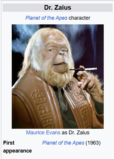 purelysalty's tweet photo. Dude why does the wikipedia image for this Planet of the Apes character go extremely hard https://t.co/At2aRbw030