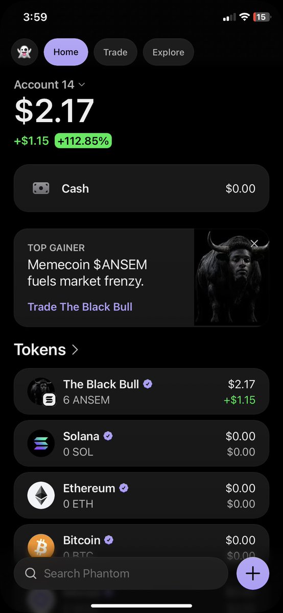 Tagett18's tweet photo. started my solana:9cRCn9rGT8V2imeM2BaKs13yhMEais3ruM3rPvTGpump journey yesterday 🐂🀄️ https://t.co/OWfTsWiFiW