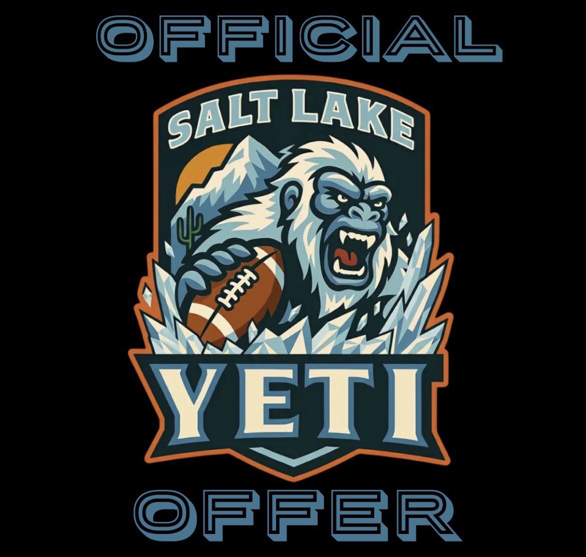 _tbaro's tweet photo. BLESSED to recieve my second offer from the Salt Lake Yetis, Thank you Coach Mauss. @FootballGibbons @SaltLakeYetis @MJayjerk @5manfree @Redskins32 https://t.co/7QY3ANISJI