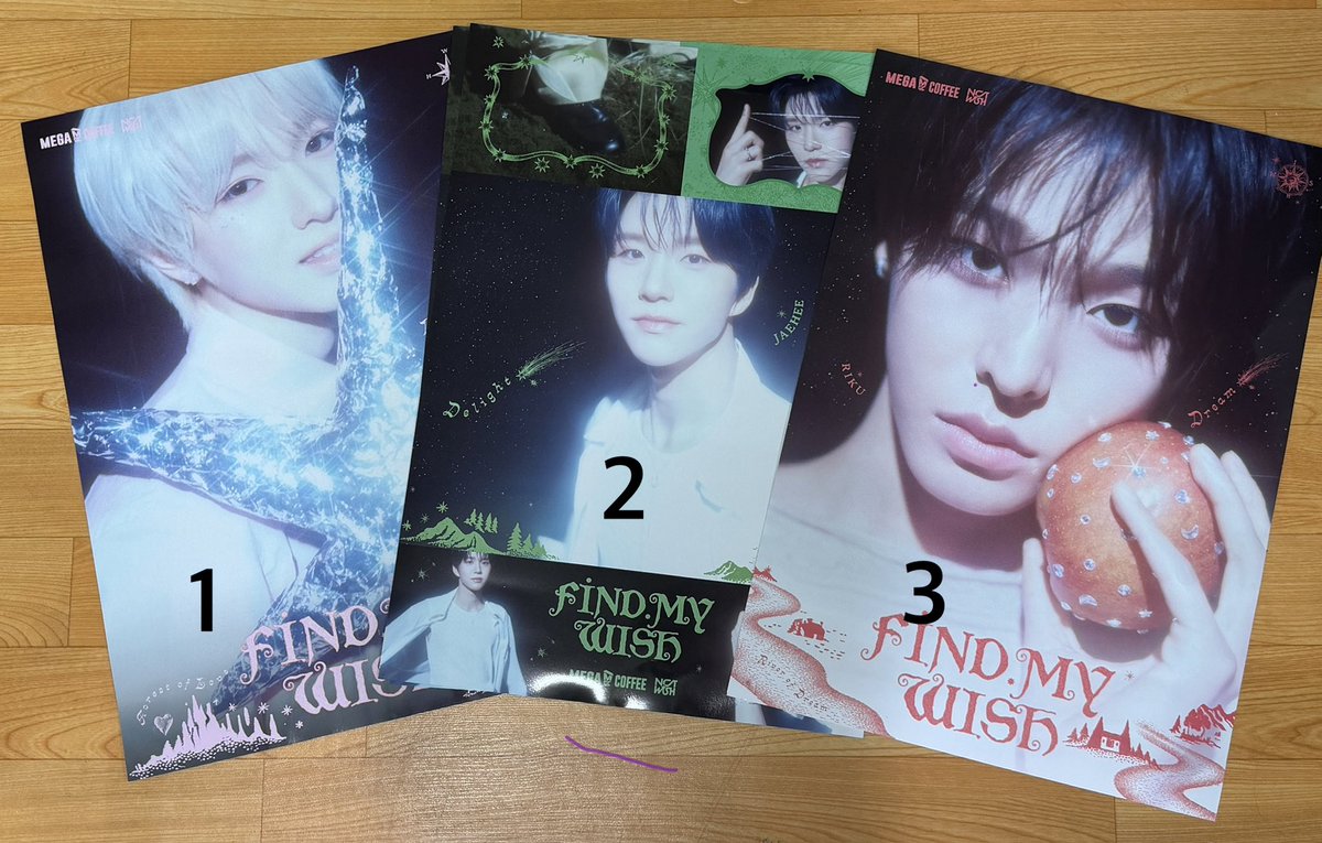 Chocohaechan_66's tweet photo. ꔛ메가커피 위시 포스터 2차 이벤트ꔛ

𖤐참여 방법: #RT + 댓글
댓글은 원하는 버전 하나만 숫자로 남겨주세요დ
𖤐당발: 7월 11일
𖤐인증: 위시 멤버쉽 or 위시 버블 
되팔이 방지를 위해 인증 간단하게 받아요
버블 일수 상관없어요˚₊·—̳͟͞͞♡
배송비 부담이 가능하신 분만 참여 부탁드려요! 
𖤐총 5분 뽑을게요! 
(사쿠야 2장, 재희 2장, 리쿠 1장 있어요!)