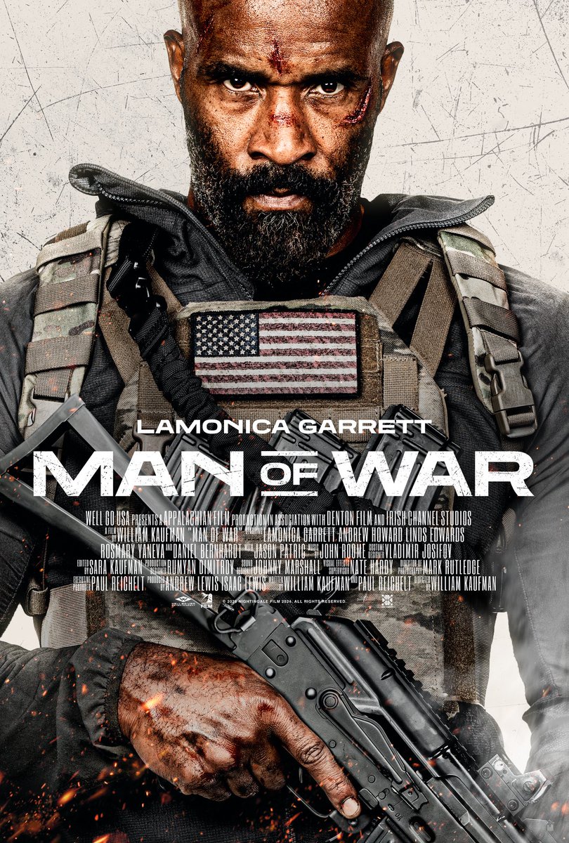 RealToddGaines's tweet photo. Man of War is off the chain. @kaufman_film directs a masterclass of DTV tactical action. The final battle could be Kaufman’s finest hour. Daniel Bernhardt is an absolute menace as the baddie, and LaMonica Garrett gets it done as the lead. Watch this movie. https://t.co/InBBtisbtv