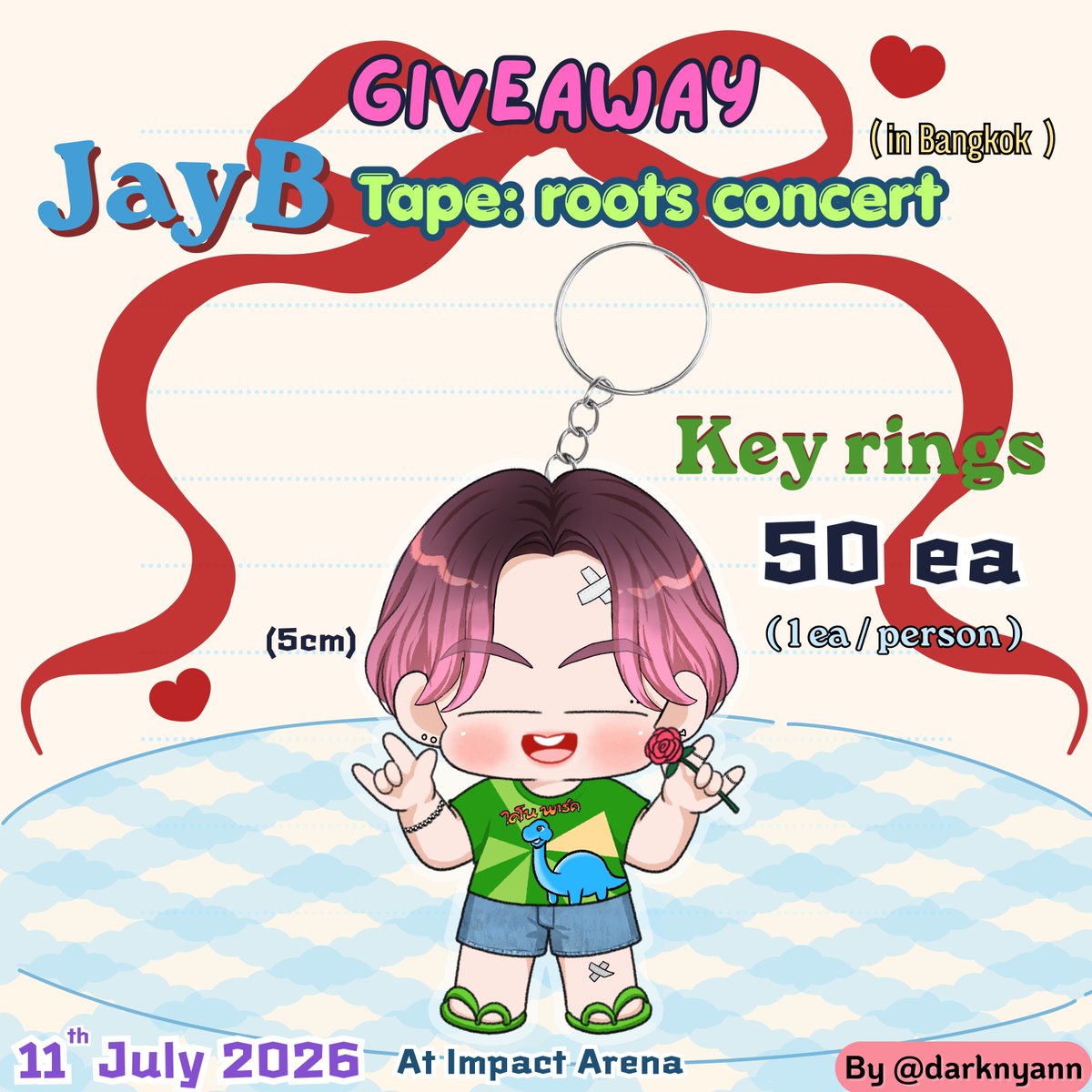 darknyann's tweet photo. ☆⋆(𝘗𝘭𝘴 𝘳𝘵) Giveaway
2026 JAY B Tape: roots concert
🗓11/07/2026 (Sat)
🌳 IMPACT ARENA 
(พิกัดกับเวลาจะแจ้งอีกทีตอนถึงงานค่ะ)
#2026tape_roots_bkk #JAYB #제이비 https://t.co/Kg0drCFOsO
