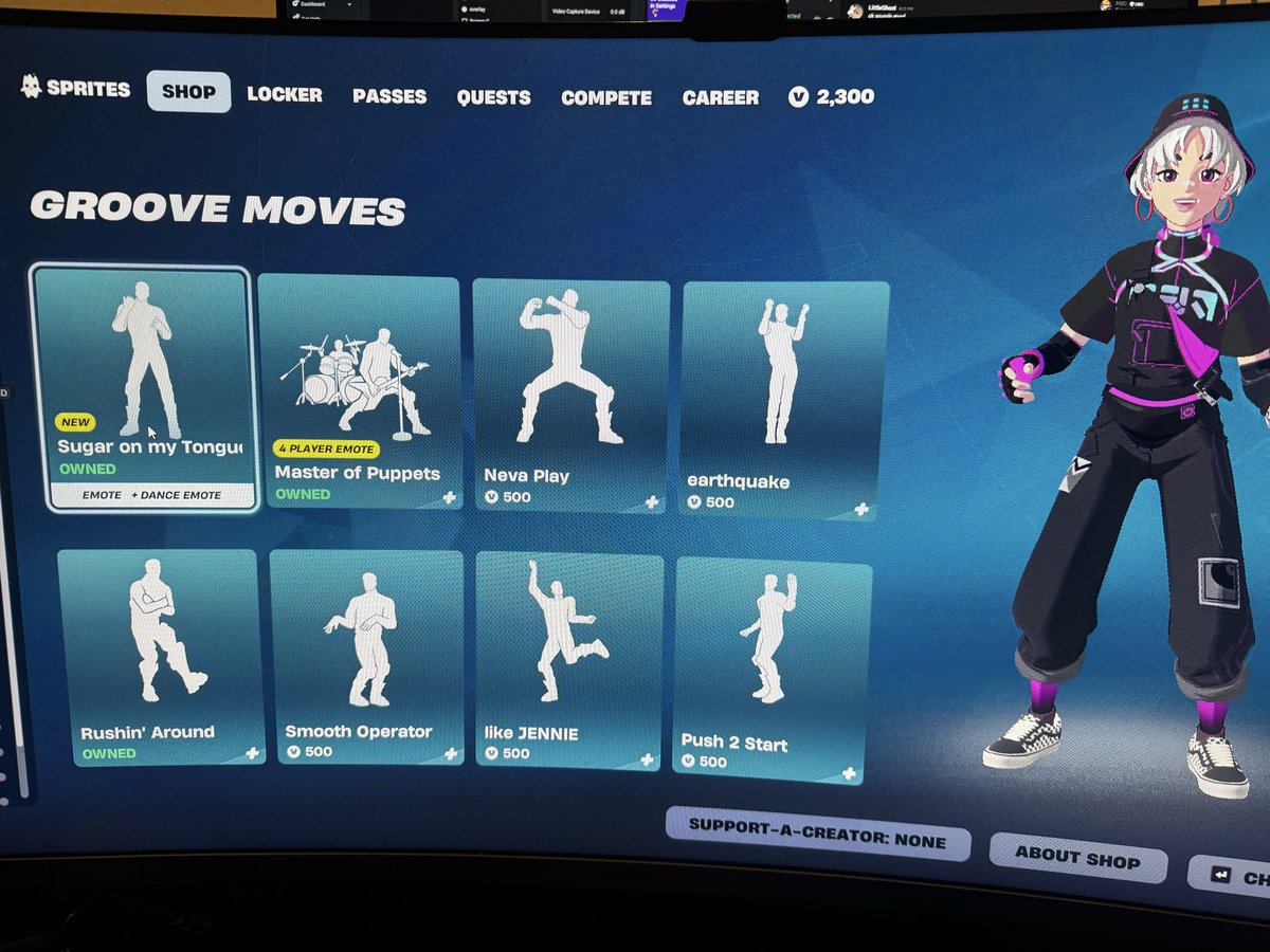YourM80's tweet photo. @FortniteStatus Hey, I purchased sugar on my tongue emote and it’s not showing up in my locker. I’m on pc currently. https://t.co/CZGTIP7k4o