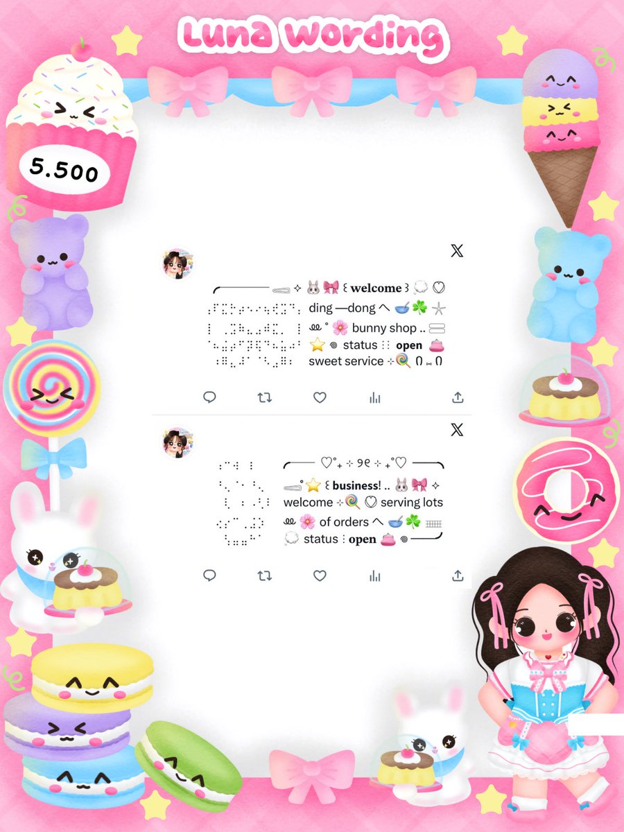 sereenitte's tweet photo. ⟡ help rt? thank you ˚ 👛🌱 

𓈄᳸  🐰🎀 ⟡ ꒰ 𝗻𝗼𝗺 𝗻𝗼𝗺 !  .. 🥣 ♡⃝ ⊹ hello cutie! luna brings 🍭☀️ യ ready stock ☘️ 𖦹 ⊹ pinned wording for you 𓈃 🌸 IDR ꒰ 5.500 ꒱ only! ⭐️ peek ALT 💭 for details ♡ grab yours! 🍰 ꔛ 

♡ ⊹ ꒰ #bealanja ꒱ https://t.co/D0gkwfBdd3