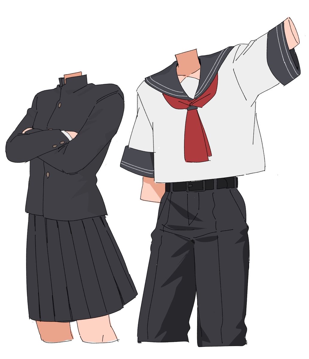ahyoge_4649's tweet photo. 制服って描くの楽しいですよね https://t.co/GnOmFqGLiT