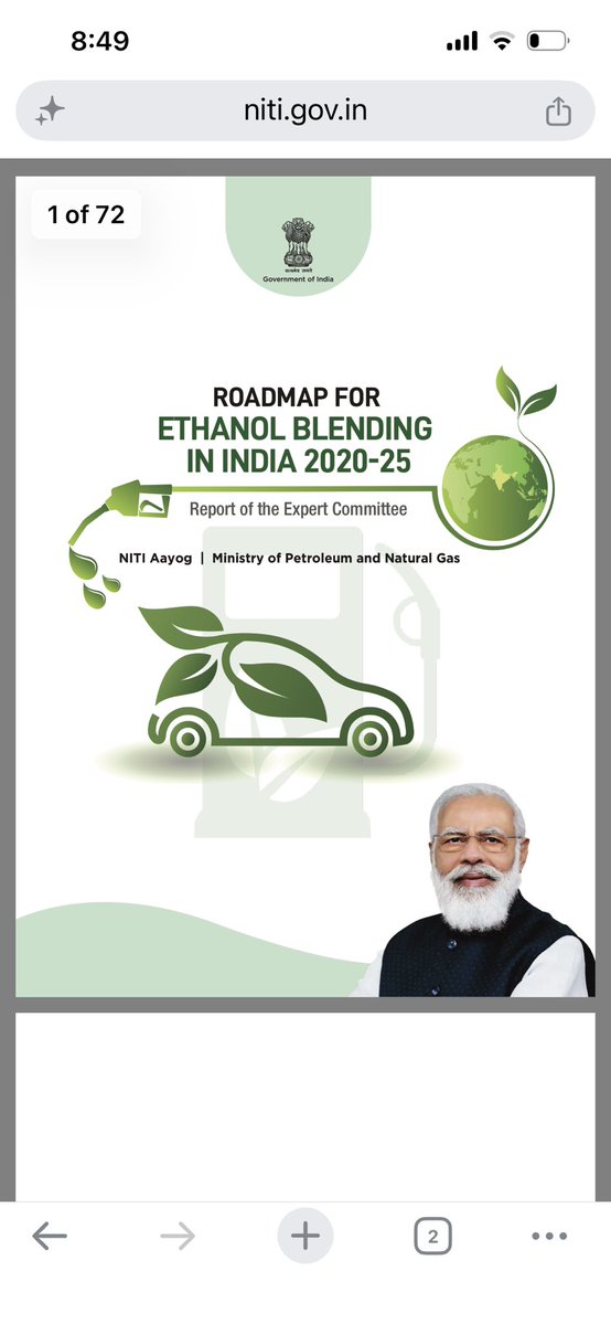 marinebharat's tweet photo. This report by NITI Aayog busts all fake anti Ethanol narratives

Older vehicles (E10) report 1% to 2% drop in mileage

Very old vehicles (E0) report 6% drop in mileage

Link - https://t.co/DH8ipynqXd https://t.co/U3v6JQXyoL