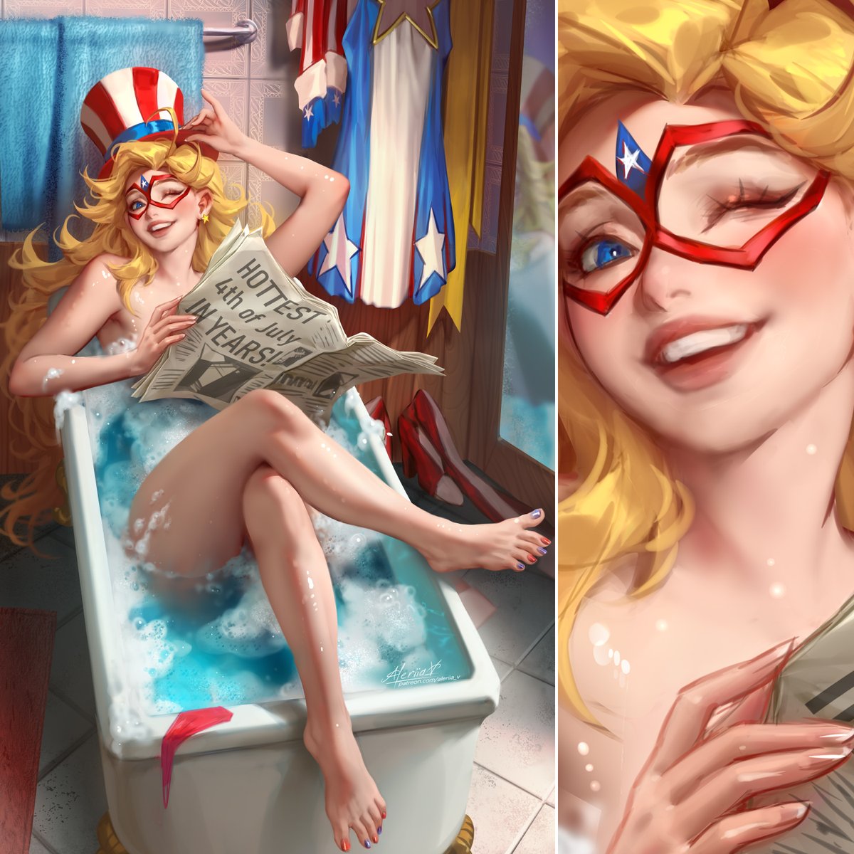 kamenamerica's tweet photo. Hottest 4th of July we've had in years🇺🇸🥵🔥

🎨: @Aleriia_V https://t.co/DCWEzzMUoh