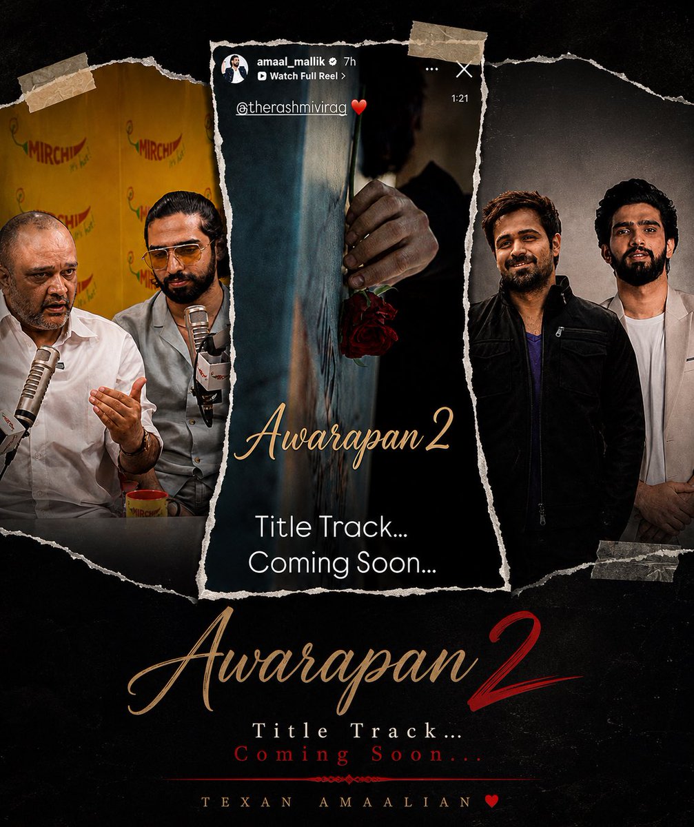 ShongitaSharmin's tweet photo. Every new update just makes the wait a little harder. ❤️

#AmaalMallik #Awarapan2 https://t.co/MJdY0IrKjQ