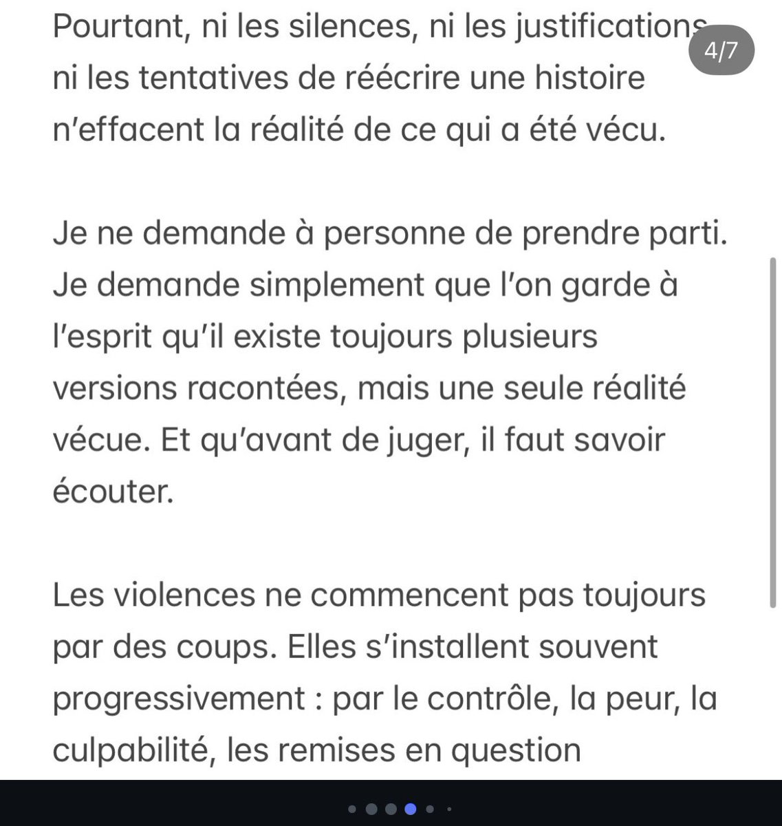 judh2a's tweet photo. Le témoignage repartagé en story par plusieurs femmes qui ont commenté sous des posts liés à Tuerie à base de « enfin la vérité sort », je donne pas le @ de la victime au cas où : https://t.co/o4KnajK5V5
