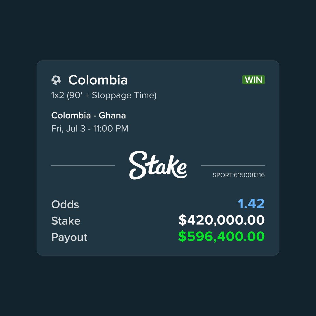 Stake's tweet photo. Eat. Sleep. Win big on Stake. Repeat!

Another $596,400 payday for @jelitics 💰 https://t.co/QZC9zhBrxo