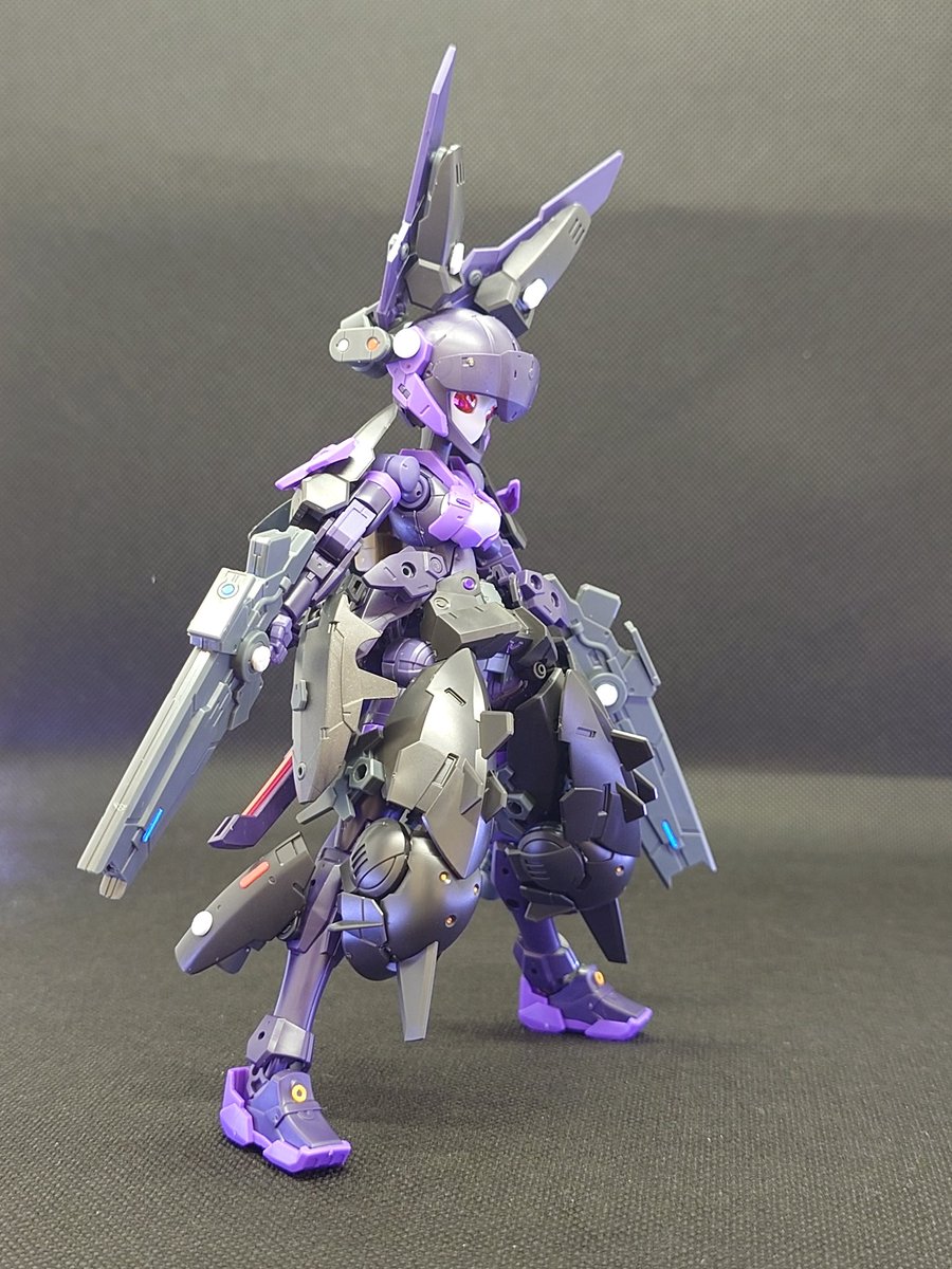 honenashichick's tweet photo. アチェルビー・黒兎【コクト】

黒兎型アチェルビー
脚部の強化、ブースター追加による機動性を確保
強襲を得意とし、相手に合わせ物理、エネルギーの近接武装や、ブラスターを使用

#30MMSM2026 https://t.co/xA55ZbluP0