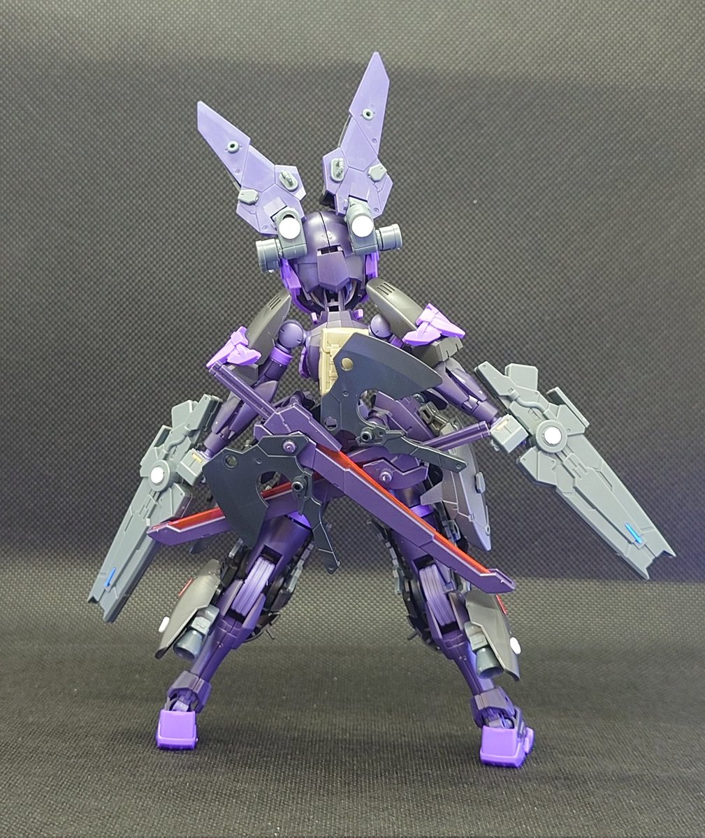 honenashichick's tweet photo. アチェルビー・黒兎【コクト】

黒兎型アチェルビー
脚部の強化、ブースター追加による機動性を確保
強襲を得意とし、相手に合わせ物理、エネルギーの近接武装や、ブラスターを使用

#30MMSM2026 https://t.co/xA55ZbluP0