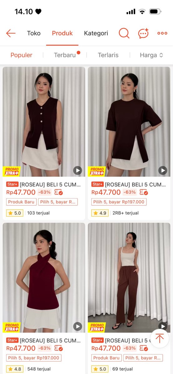narisharal's tweet photo. Fix jadi salah satu toko langgananku 🥹🫶🏻 
Checkout 3 baju cuma 86rban 😭✨
Bajunya murah2 dan modelnya sebagus ituuu 😩😩

https://t.co/RBMV9fTtVh https://t.co/p71601hIr2