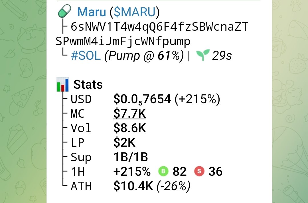 crypto_clo7's tweet photo. 6sNWV1T4w4qQ6F4fzSBWcnaZTSPwmM4iJmFjcWNfpump
$MARU UP 2X https://t.co/qOCzP3t6zs