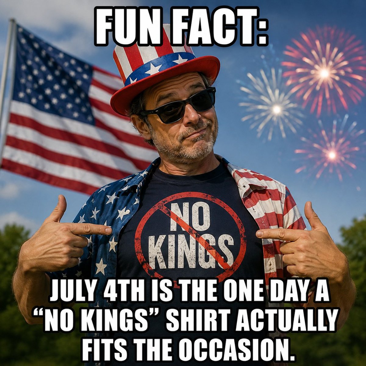 JSWM2112's tweet photo. #NoKings #July4 #IndependenceDay #250America https://t.co/euph9fYdZJ