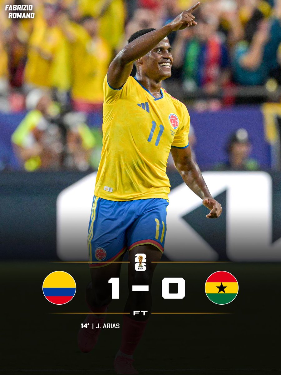 CJ_RAID's tweet photo. Officially, Ghana's World Cup dream is over. 🇬🇭💔
A narrow 1-0 defeat to Colombia ends the Black Stars' journey. They fought, they believed, but it wasn't enough. Respect for the effort Colombia marches on. 🌍⚽ #FIFAWorldCup https://t.co/f5XUkYWtWc