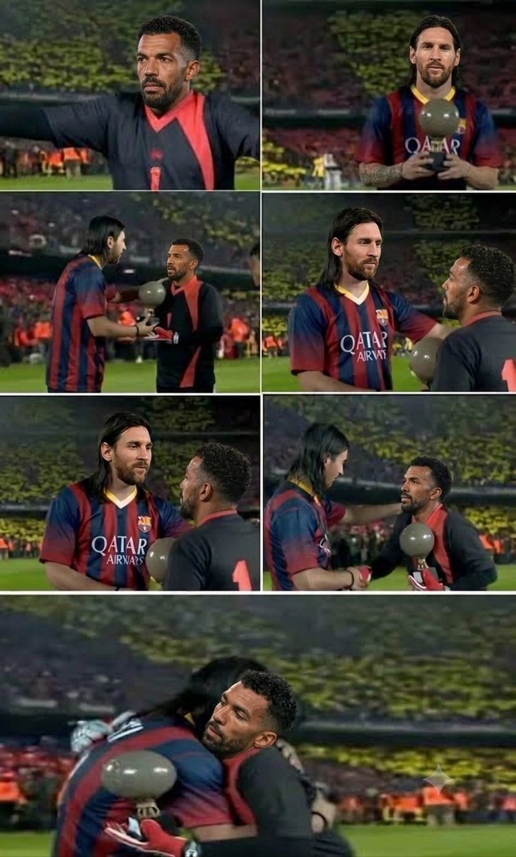 abuhaitsam_'s tweet photo. @id_fm 🐐: Tu eres el mejor portero del mundo

👨🏾‍🦱: artinya apa bang Messi?

🐐: Ente golkiper yang paling baik di dunia https://t.co/rvX3x43GhN