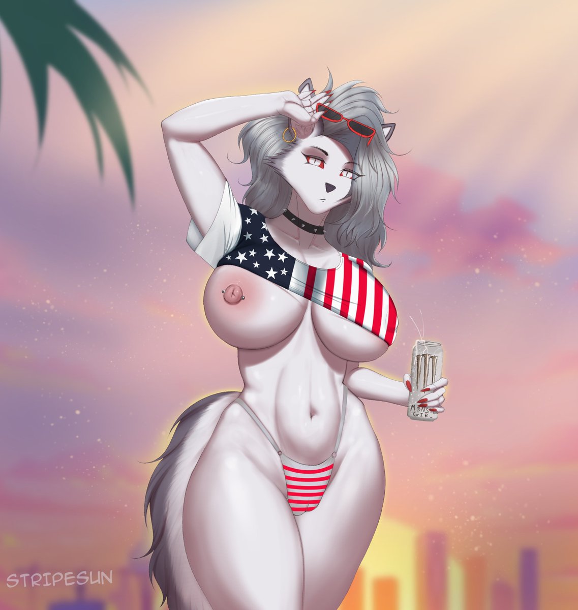 StripeSun's tweet photo. Loonaaaaaaaaa!
Happy 4th of July 
#Furry #furryfandom #furrygirl #anthro #Loona #HelluvaBoss #HelluvaBossLoona https://t.co/QJ0P6aP73P
