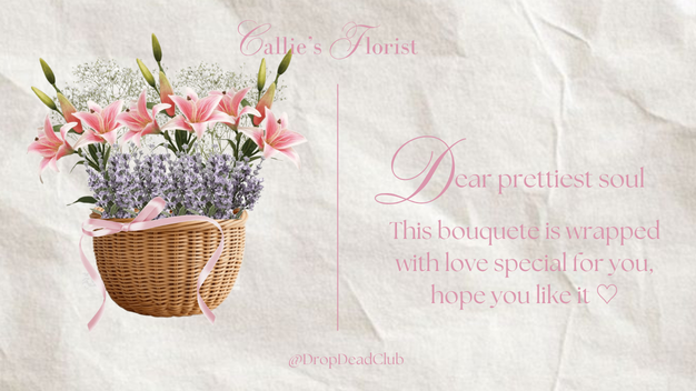 _callaleah's tweet photo. Good morning @KllMTAE you got a special bouquete from callie, thank you for make the most bouquets on last night game 🩷 https://t.co/q34nIh4A8L