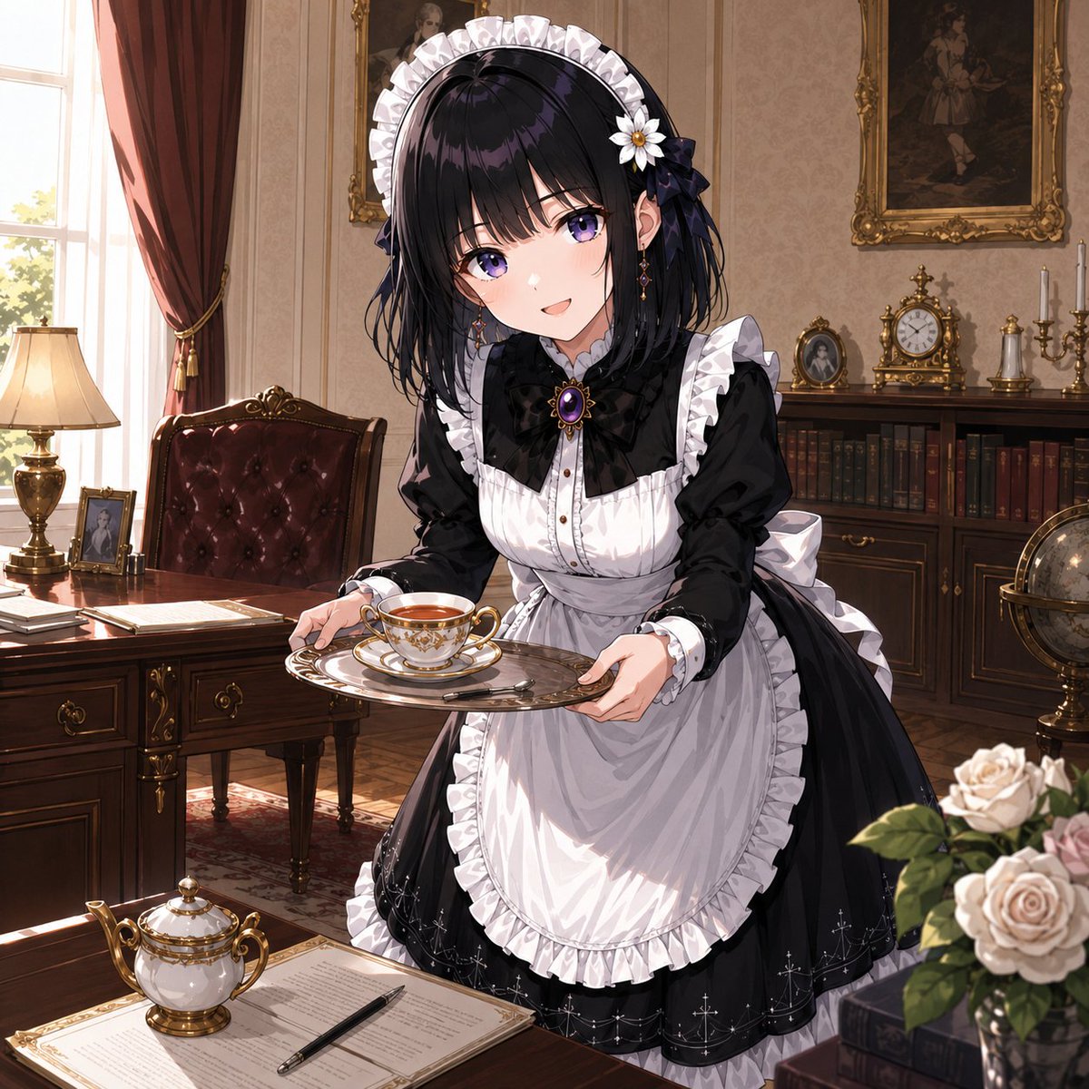 メイちゃんのお茶をどーぞ