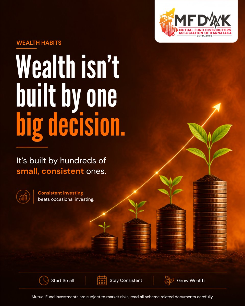 mfdakofficial's tweet photo. What's one financial habit you've stayed consistent with this year?

Wealth isn't created by one big decision. It's built through hundreds of disciplined ones.
Because in investing, consistency often beats intensity.
Share your answer in the comments.

#MFDAK #WealthHabits https://t.co/hMGrhedthT