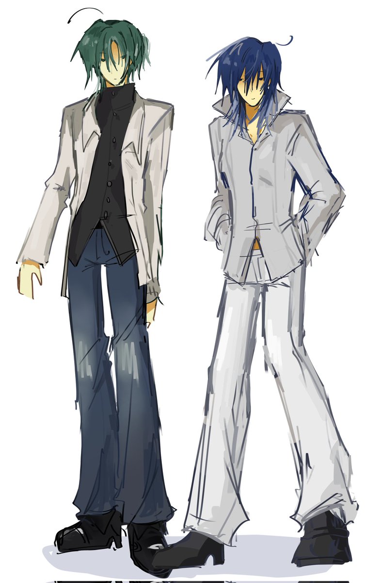 yu0ry0's tweet photo. mikuo &amp; kaiko https://t.co/t7zcLzaJkt