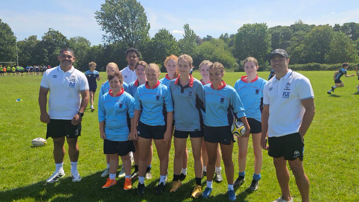fijirugby's tweet photo. Before we step onto the Cardiff pitch this Saturday, our boys took time out to do what truly matters—connecting with the next generation of the rugby community.

FIJI Water Flying Fijians visited local youth, sharing stories, laughs, and a whole lot of heart. Because rugby isn't just about tries and tackles—it's about inspiring dreams, building lifelong friendships, and creating a family that stretches across oceans.

Vinaka vaka levu for the warm welcome. 

#FIJIWater #FlyingFijians #fijiairways #visionmotors #TappooFiji #NationsChampionship