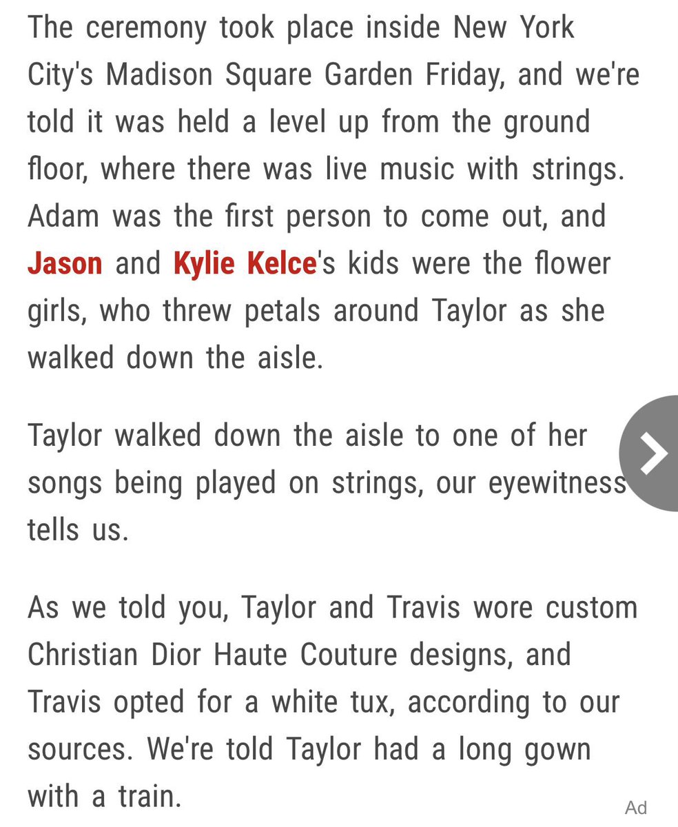 thisisBtrying13's tweet photo. Ok if this true- what one of her songs do we think played her down the aisle?? SHS? Love Story? Lover? https://t.co/s5s4BWkSpk