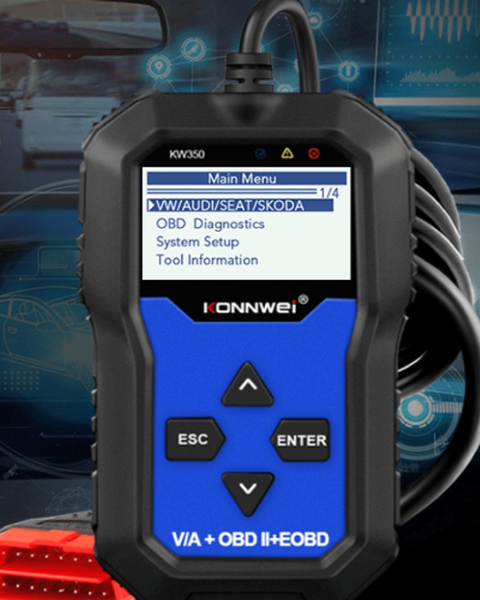 NarediIn's tweet photo. The Konnwei KW350 OBD2 Scanner is a reliable diagnostic tool designed for car owners, DIY enthusiasts, and professional mechanics. Featuring a user-friendly LCD display and intuitive interface, the KW350 makes vehicle. #Konnwei #KW350 #OBD #CarDiagnostics #EngineCheck #FaultCodes https://t.co/cS990SDXrb